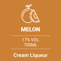 Thumbnail for Dolce Cilento Crema di Meloncello, 700ml, 17% (Cantaloupe Melon Cream Liqueur) 3 Medals - Dolce Cilento Meloncello Limoncello