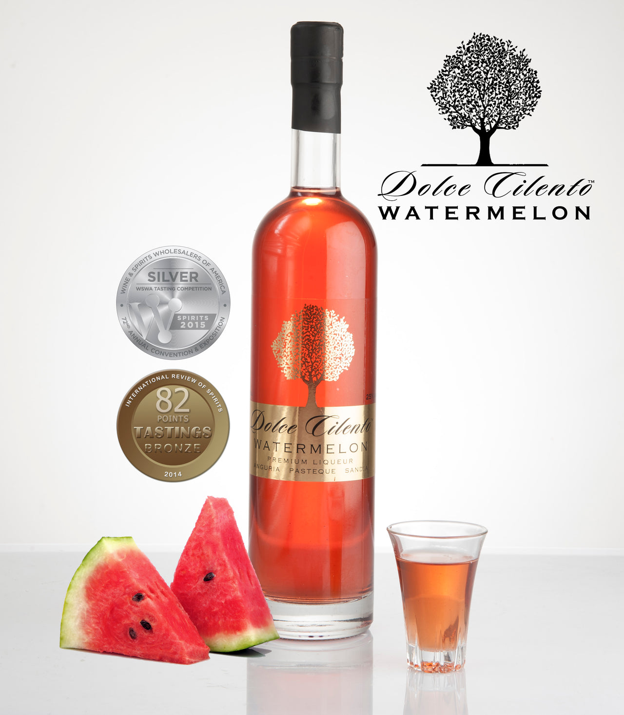 Dolce Cilento Watermeloncello, 700ml, 25% (Watermelon Liqueur) - Dolce Cilento Meloncello Limoncello