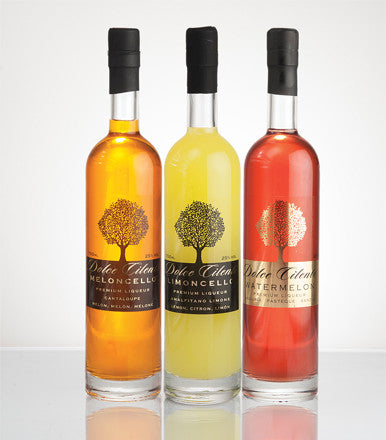 Dolce Cilento Liquor Set (Meloncello, Limoncello, Watermeloncello) 700ml , 25% x3 - Dolce Cilento Meloncello Limoncello