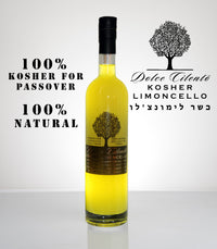 Thumbnail for Dolce Cilento Kosher Limoncello, 750ml, 25% Passover & All Year 100% Natural USA Only - Dolce Cilento Meloncello Limoncello